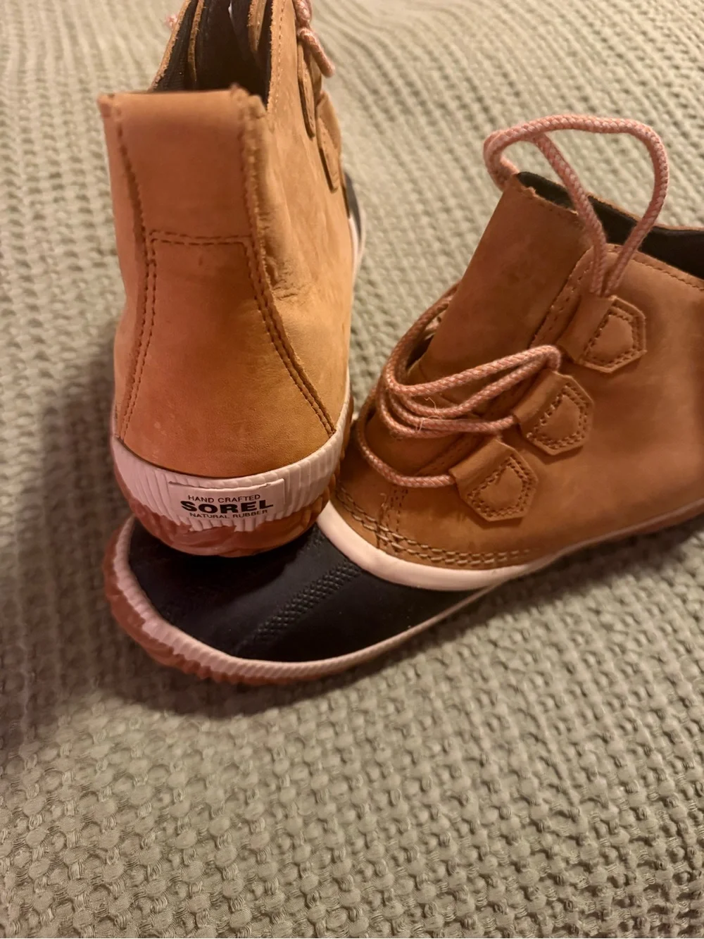 Sorel Women’s Two-Tone Duck Boots in Black and Brown